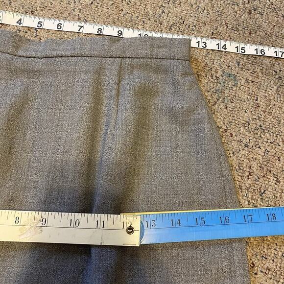 Jones New York Suit Women 4P Jacket Skirt Set Wool Mini USA Academia Career Grey - Picture 4 of 16